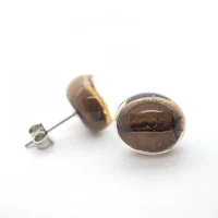 Cercei din rășină, boabe de cafea