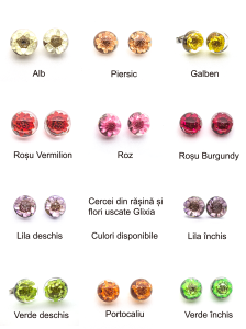 Cercei din rășină Glixia, diverse culori