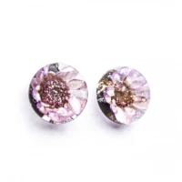 Cercei din rășină Glixia lila deschis