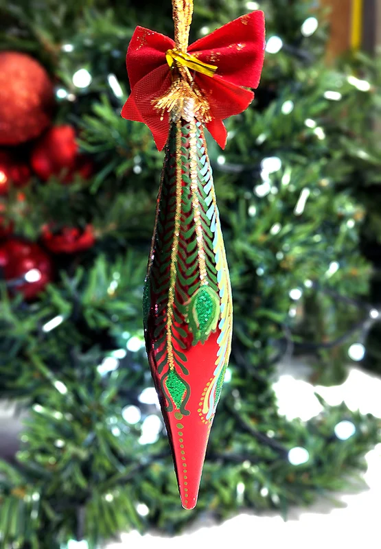 Ornament de brad pictat 1